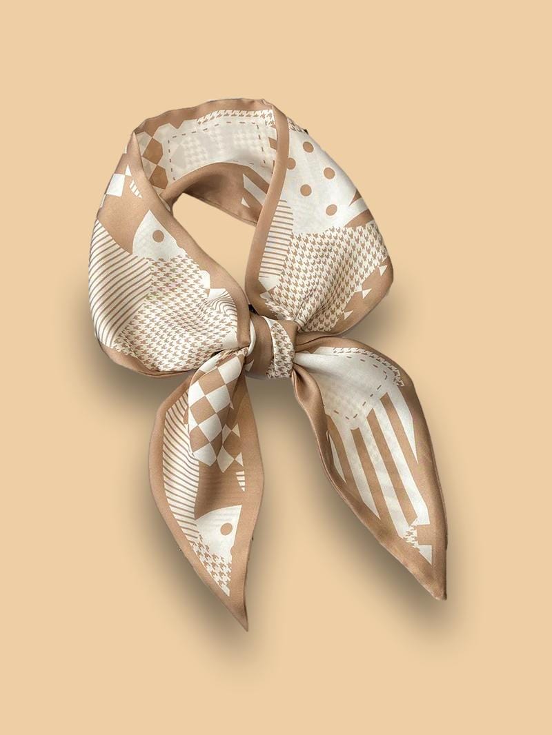 Foulard Cheveux Carré Homme Femme Doré Carreaux RÉJANE – FOULARD FRENCHY Foulard Cheveux Carré Homme Femme Doré Carreaux RÉJANE – FOULARD FRENCHY