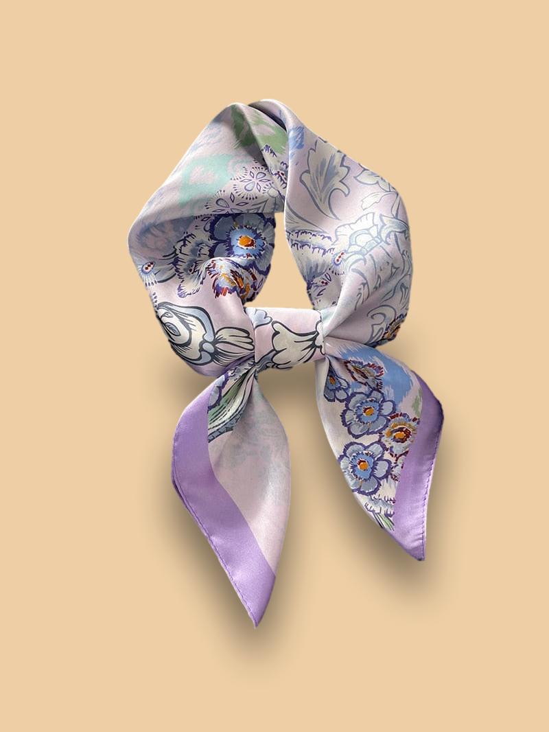 Foulard Carré Soie Lambertti Italy Vintage Bleu – Pour Femme, Super état