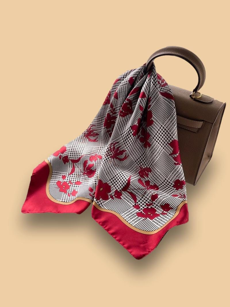 Foulard Vintage Multicouleur Pour Femme - Occasion - Écharpe Bohème Rétro