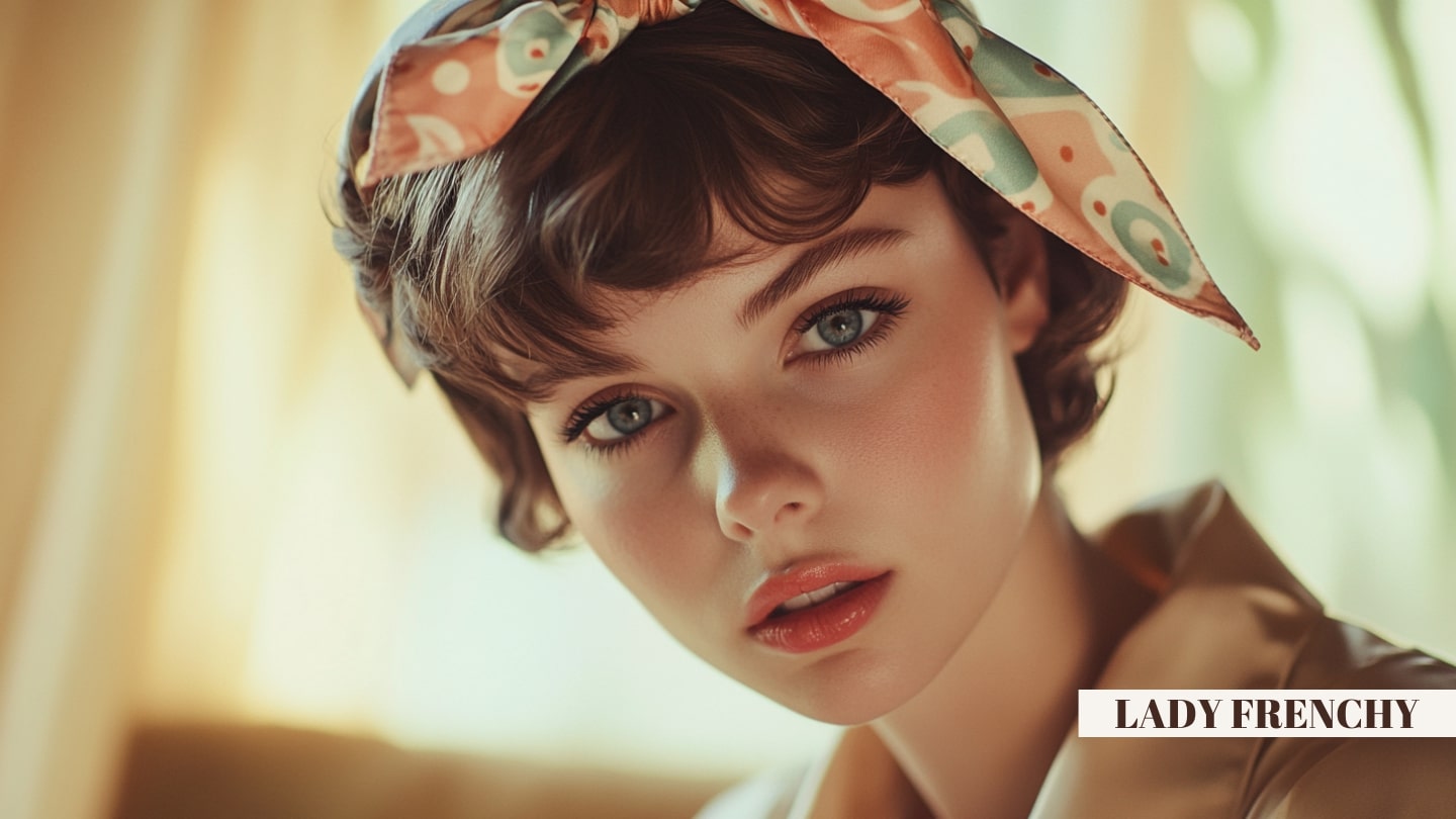 Coiffure Vintage avec Foulard  Idées Rétro et Faciles pour un Look Chic