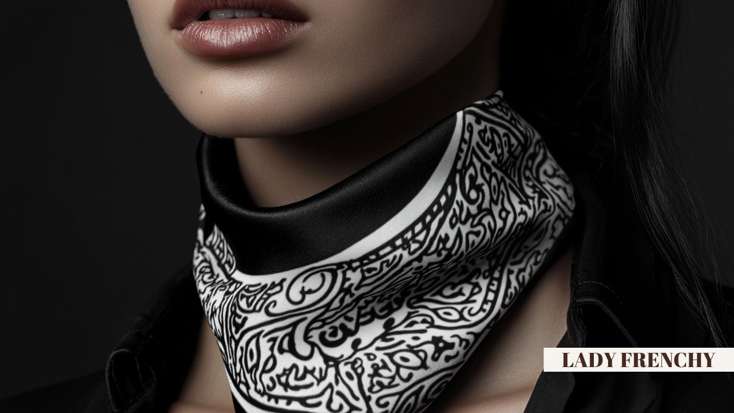 Signification du foulard noir et blanc : Symbolisme et interprétations dans la mode et les cultures