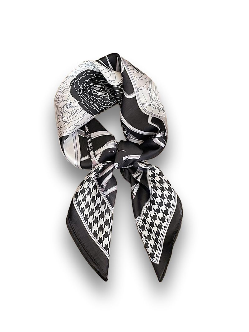 Foulard Femme Noir et Blanc