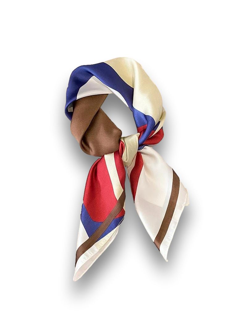 Foulard Rayé Bleu et Blanc