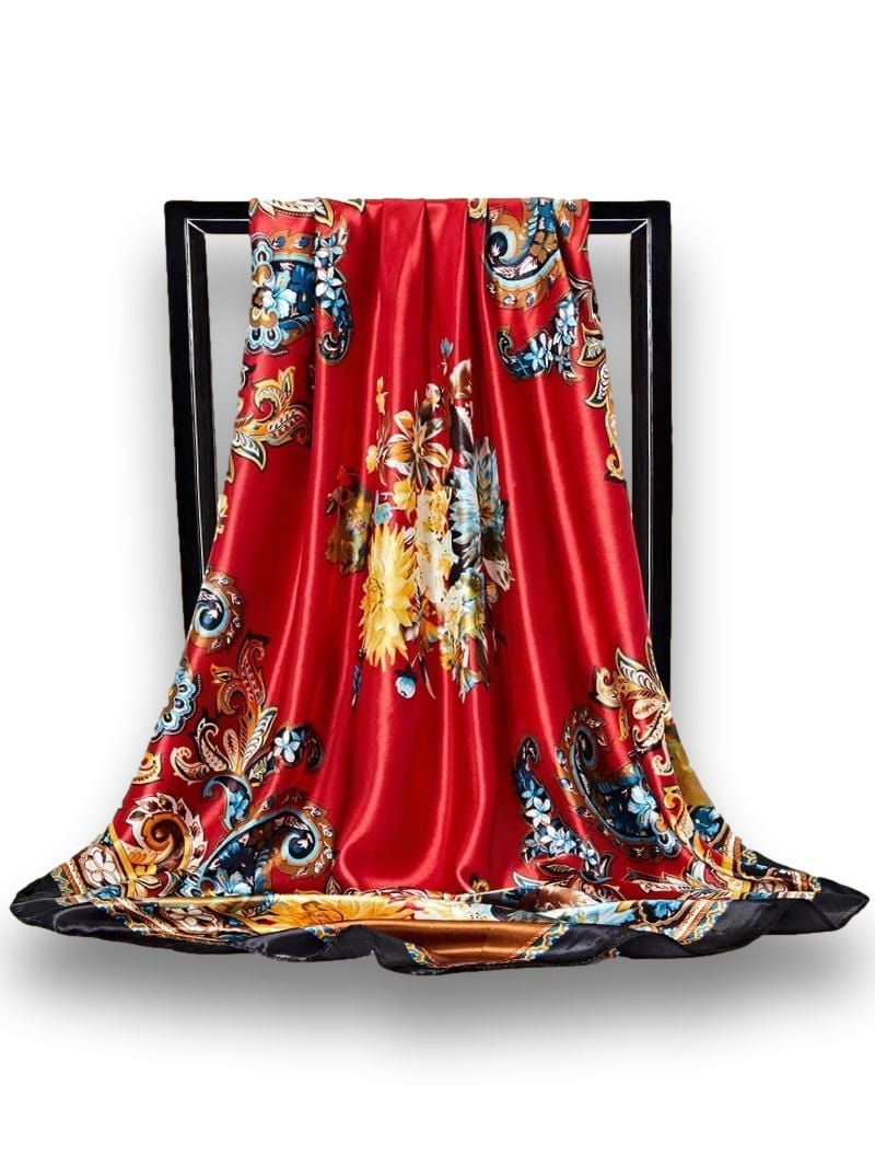 Foulard Satin Rouge