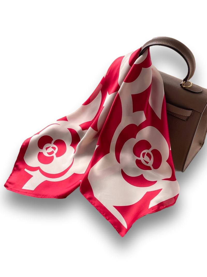 Foulard Soie Rouge