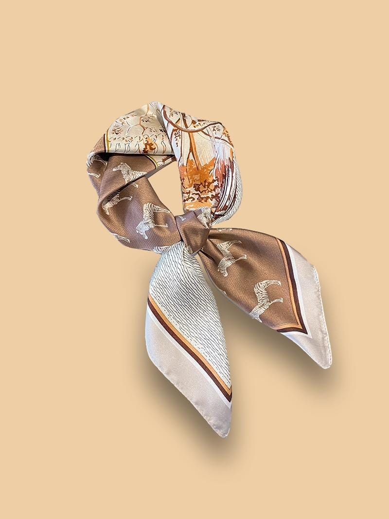 Foulard Beige Marron