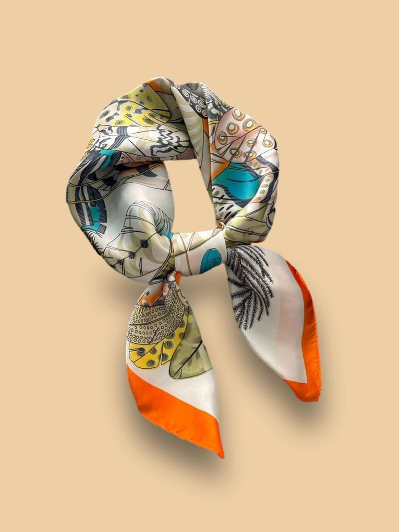 Foulard Blanc Soie Femme