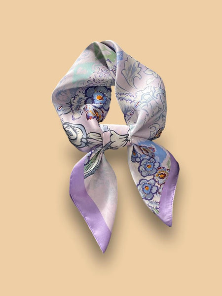 Foulard Carré 100% soie - La rose du Petit Prince