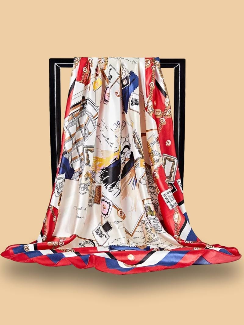 Foulard en Satin à Motif