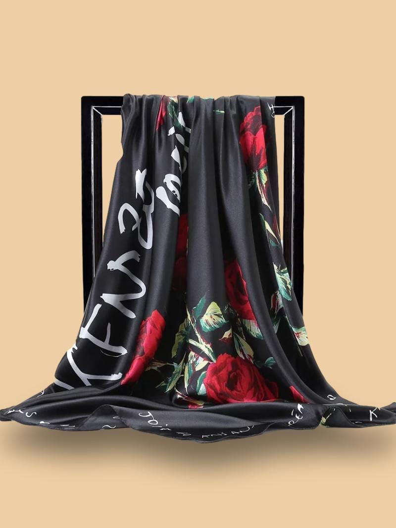 Foulard en Satin Noir