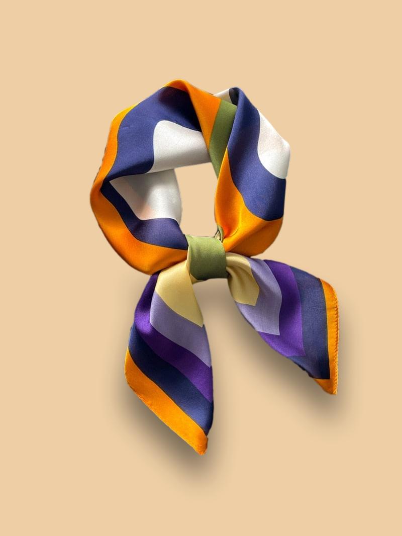 Foulard Orange et Bleu