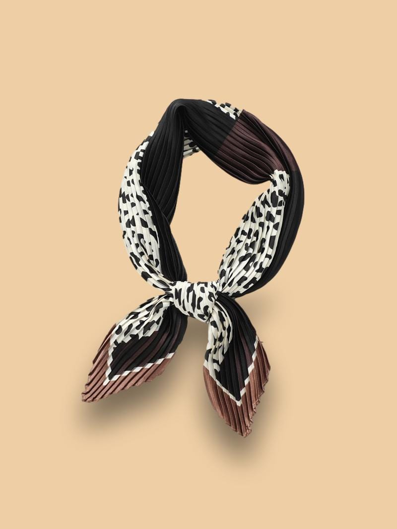 Foulard Plissé Noir