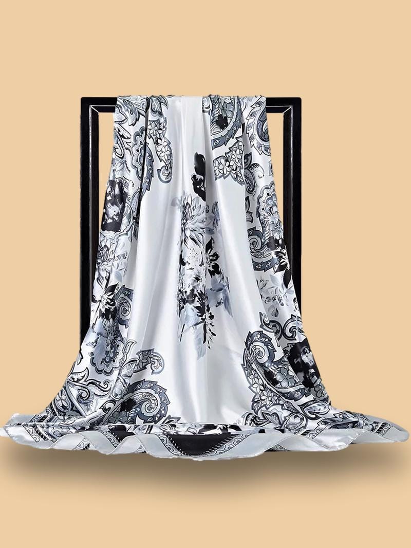 Foulard Satin Blanc