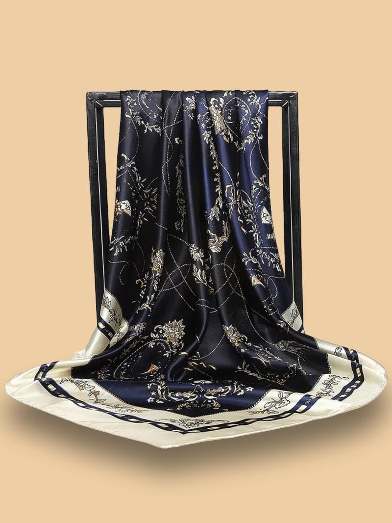 Foulard Satin Noir