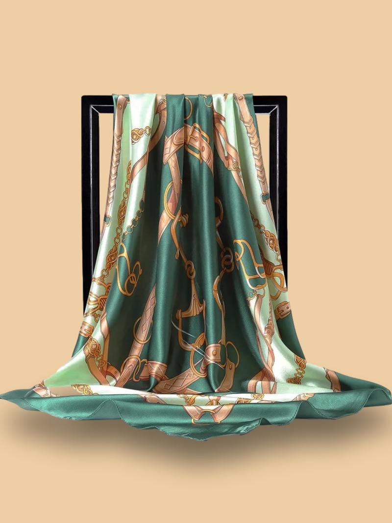 Foulard Satin Vert Menthe