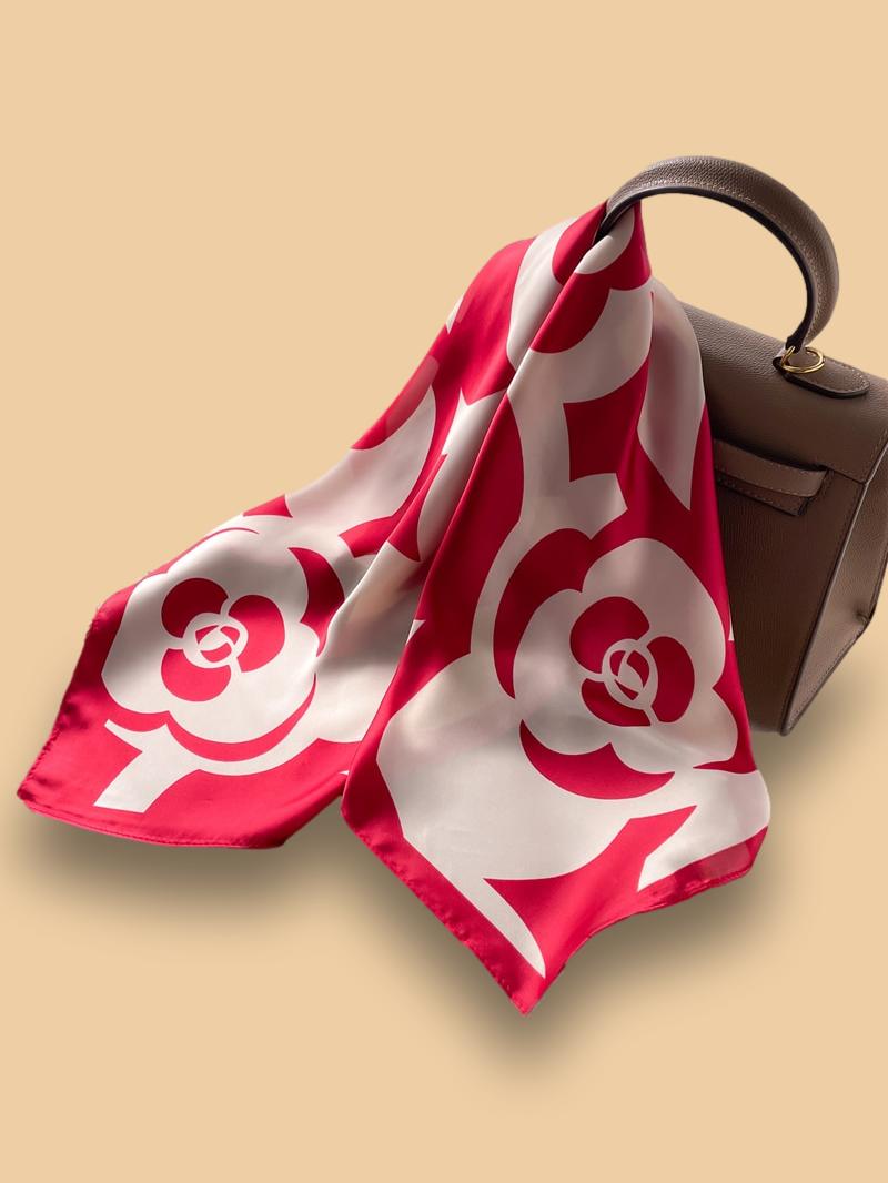 Foulard Soie Rouge