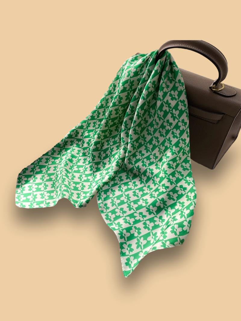 Foulard Vert Imprimé