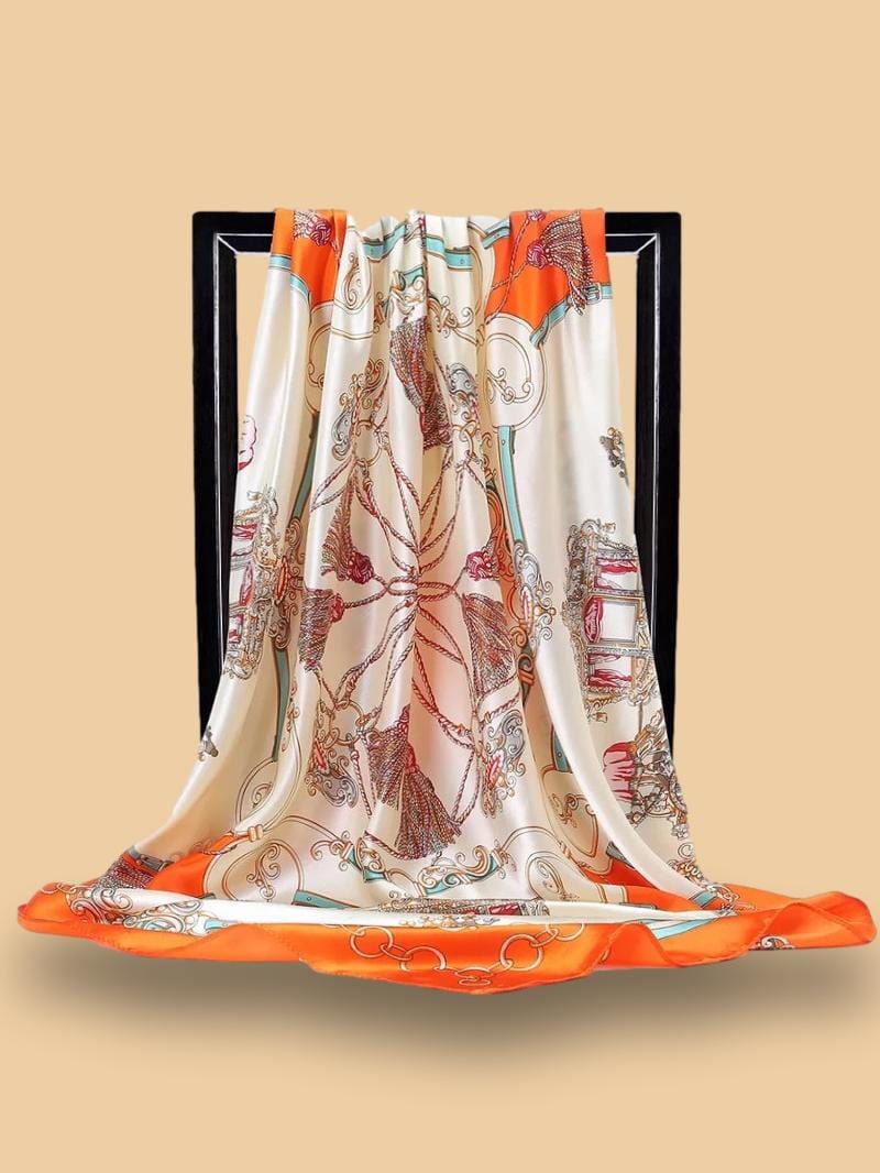 Grand Foulard Femme Beige